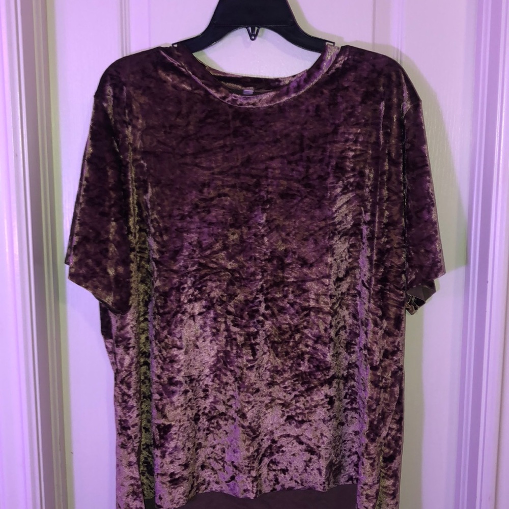 crushed velvet t shirt